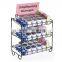 Custom free standing metal supermarket snacks display shelf