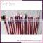 Stock Wholesale Red Beautiful makeup brush set Flower Goat Hair Make Up Brush