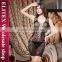 Wholesale Black Flowear Pattern Seductive Women Sexy Lingerie Tattoo Body Stocking