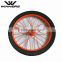 14x1.75 hollow rubber wheel with plastic rim for handcarts/mowers/wheelbarrows
