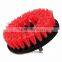 Factory Supply high quality red color round wheel cleaning brush for drill