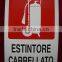Advertising Fire Extinguisher Metal Sign