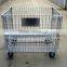 Galvanized Iron Wire Mesh 6mm Stackable Lockable Metal Storage Cage