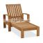 Adjustable teak wood beach lounge chair garden wooden sun lounger