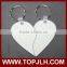 Hot selling sublimation couple lovers' MDF half heart keychain