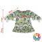 Wholesale Children Long Sleeve Ruffle Print Brushed Faric Organic Baby Clothes