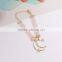 gold love letter moon star charms bracelet gold chain bracelet silk ribbon bracelet