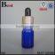 5ml glass cosmetic serum dropper bottle essential oil perfume blue glass cosmetic serum dropper bottle wholesale free sample