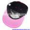 2016 fashion PU leather snapback hat with embroidery logo and full laser holes on the hat