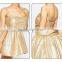 Sexy Free Shipping Porm Dress Gold Sequin Spaghetti Strap Ball Gown