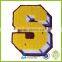 Sew on embroidery letter patches for hat customized towel embroidery