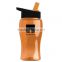 USA Made 18 oz Transparent Sports Bottle With Flip Straw Lid - BPA/BPS-free, FDA compliant and comes with your logo
