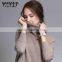 Custom cashmere sweater lady turtleneck long pattern cable knit pullover