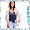 Latest Models Vogue Design Ladies Sexy Wear Wide Open Indigo Cotton Tank T Shirt