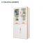 2 tier cardboard storage locker metal furniture/combination storage cabinet glass door