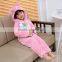 Pink Girls Top Quality Kids Onesie Flannel Fleece Sleepwear