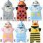 summer cartoon pattern hooded baby romper
