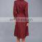 2017 new design slim fit long sleeve midi shirt dress