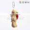 soft 3D animal design your own keychain ,plastic lock and key toy