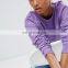 Wholesale 100 Cotton Plain Design Boyfriend Purple Sweatshirt with Fitted Trims