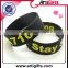Customized logo silicone fashional personalized figured printed hollow wristband