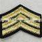 Gold lurex Symbol applique iron on shoulder patch