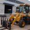 1ton chinese lowest price small front wheel loader hot sale in 2018