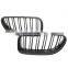 1 Pair Matte black Double Slat Line Front Grille Kidney grill for BMW 6 Series F06 F12 F13 2011+