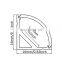V1616 Shape Aluminum Profile Led Strip Light Aluminum Frame for Led Lighting
