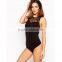 Cheap wholesale high neck design women sexy semi-sheer sleepwear