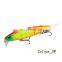 Minnow fishing lure jointed bait soft tail 8.8cm 7.2g many colors spare tails best price with VMC hook