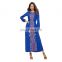 Cross-border foreign trade factory hot new product AliExpress Amazon 2021 new temperament printing waist long-sleeved dress
