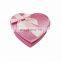 Custom color heart shaped gift box wholesale with fabric cover