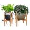 Bamboo Plant Stand Adjustable Width, Modern Planter Holder Display Potted Rack Home Decor Indoor Suitable for 8-12