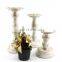 K&B high quality christmas iron metal pure white noble church prayer metal candlestick candleholder