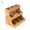 Wood Tea Bag Organizer Clear Acrylic Bamboo Tea Bag Holder Holds 180 Tea Bags Storage Box for Home