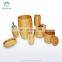 8pcs bamboo liquid bath collection toilet accessories bathroom set