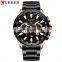CURREN 8363 Men Quartz Watch With Logo Stainless Steel Japan Quartz Chronograph Business Men Wrist Watches
