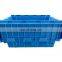 Crates Attached Lid Pp Nestable And Stackable Plastic Turnover Container