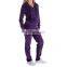 Wholesale Luxury Custom Women Tracksuit Set Velvet Sweatshirt Women Zip Up Hoodie