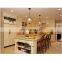 Luxury custom wood transitional style antique white oak kitchen sink cabinet