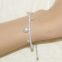 S925 sterling silver women's diamond line pearl bracelet