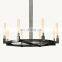 Custom Luxury Cannele Round Brass Led Industrial Chandelier Hanging Living Room Restaurant Bedroom Hotel Lighting Decoration