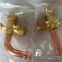 Bend tube A/C split valve, air conditioning valve, ACR brass valve, air conditioner service valve