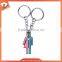 Custom metal love couple keychain