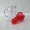 Plastic mason jar fruit infuser with straw,advertising mason jar fruit infuser