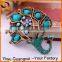 2015 zinc alloy enamel peacock brooch