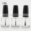 2015 new round glass transparent nail polish bottle with cap and brush 18ml