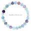 Fashion Charm Bangle Latest Design Daily Wear Bangle 8 mm 7.5 Inch Fluorite Gemstone Bracelet