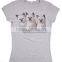 grey girl tshirt custom with printing designs for wholesale